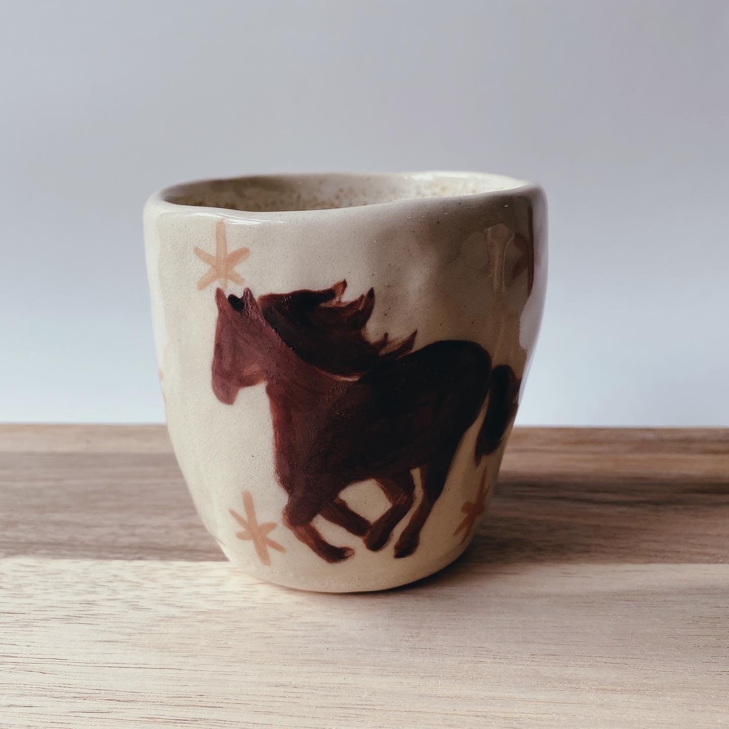 Horse Tumbler {running horses} 8 oz