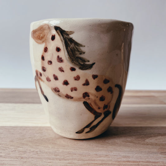 Horse Tumbler {speckled horse} 8 oz